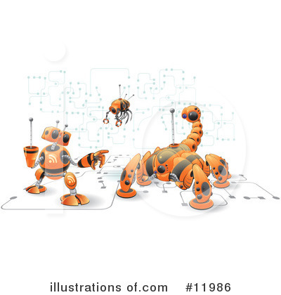 Royalty-Free (RF) Robot Clipart Illustration by Leo Blanchette - Stock Sample #11986
