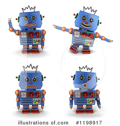 Royalty-Free (RF) Robot Clipart Illustration by stockillustrations - Stock Sample #1198917