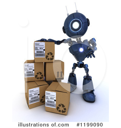 Royalty-Free (RF) Robot Clipart Illustration by KJ Pargeter - Stock Sample #1199090