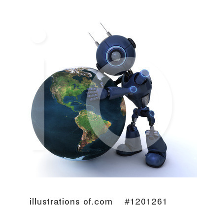 Royalty-Free (RF) Robot Clipart Illustration by KJ Pargeter - Stock Sample #1201261