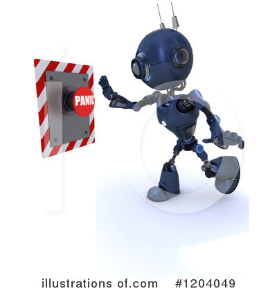 Royalty-Free (RF) Robot Clipart Illustration by KJ Pargeter - Stock Sample #1204049