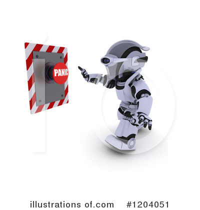 Royalty-Free (RF) Robot Clipart Illustration by KJ Pargeter - Stock Sample #1204051