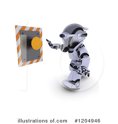 Royalty-Free (RF) Robot Clipart Illustration by KJ Pargeter - Stock Sample #1204946