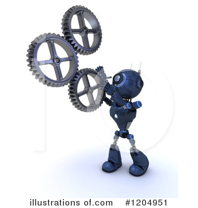 Royalty-Free (RF) Robot Clipart Illustration by KJ Pargeter - Stock Sample #1204951