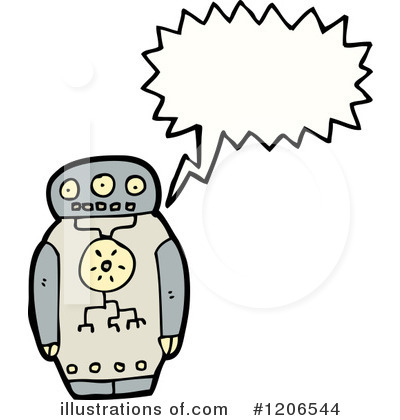 Royalty-Free (RF) Robot Clipart Illustration by lineartestpilot - Stock Sample #1206544