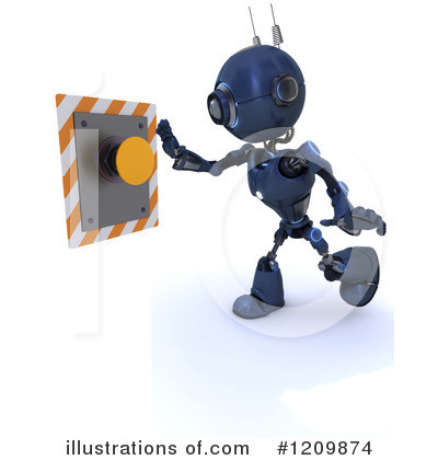 Royalty-Free (RF) Robot Clipart Illustration by KJ Pargeter - Stock Sample #1209874