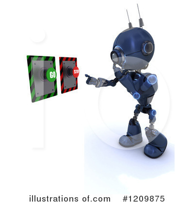 Royalty-Free (RF) Robot Clipart Illustration by KJ Pargeter - Stock Sample #1209875