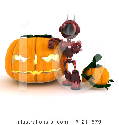 Royalty-Free (RF) Robot Clipart Illustration by KJ Pargeter - Stock Sample #1211579