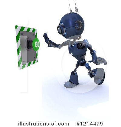 Royalty-Free (RF) Robot Clipart Illustration by KJ Pargeter - Stock Sample #1214479
