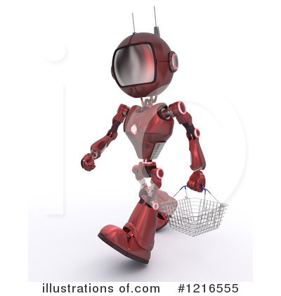 Royalty-Free (RF) Robot Clipart Illustration by KJ Pargeter - Stock Sample #1216555
