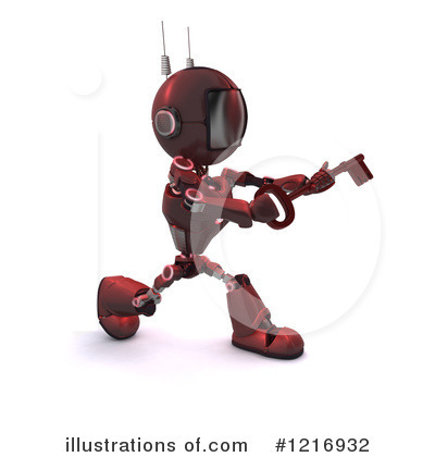 Royalty-Free (RF) Robot Clipart Illustration by KJ Pargeter - Stock Sample #1216932