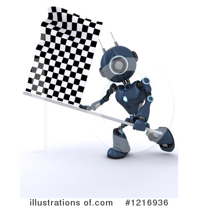 Royalty-Free (RF) Robot Clipart Illustration by KJ Pargeter - Stock Sample #1216936