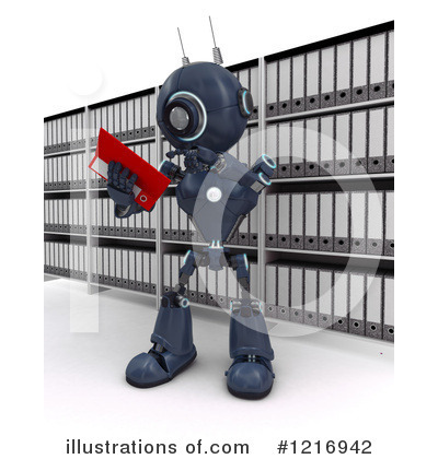 Royalty-Free (RF) Robot Clipart Illustration by KJ Pargeter - Stock Sample #1216942
