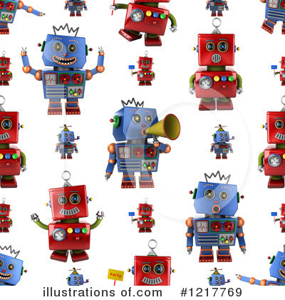 Royalty-Free (RF) Robot Clipart Illustration by stockillustrations - Stock Sample #1217769