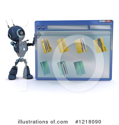 Royalty-Free (RF) Robot Clipart Illustration by KJ Pargeter - Stock Sample #1218090