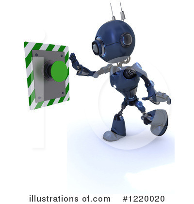 Royalty-Free (RF) Robot Clipart Illustration by KJ Pargeter - Stock Sample #1220020