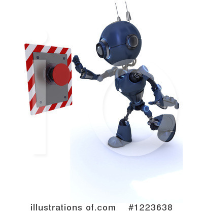 Royalty-Free (RF) Robot Clipart Illustration by KJ Pargeter - Stock Sample #1223638