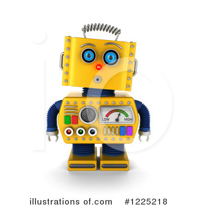 Royalty-Free (RF) Robot Clipart Illustration by stockillustrations - Stock Sample #1225218