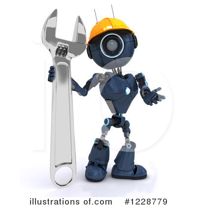 Royalty-Free (RF) Robot Clipart Illustration by KJ Pargeter - Stock Sample #1228779