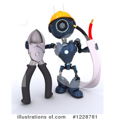 Royalty-Free (RF) Robot Clipart Illustration by KJ Pargeter - Stock Sample #1228781