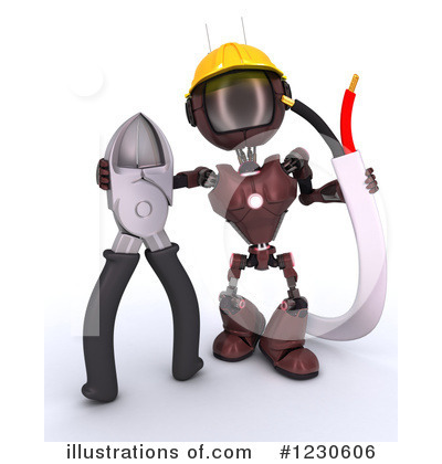 Royalty-Free (RF) Robot Clipart Illustration by KJ Pargeter - Stock Sample #1230606