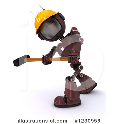 Royalty-Free (RF) Robot Clipart Illustration by KJ Pargeter - Stock Sample #1230956