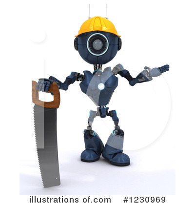 Royalty-Free (RF) Robot Clipart Illustration by KJ Pargeter - Stock Sample #1230969