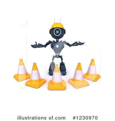 Royalty-Free (RF) Robot Clipart Illustration by KJ Pargeter - Stock Sample #1230970
