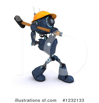Royalty-Free (RF) Robot Clipart Illustration by KJ Pargeter - Stock Sample #1232133