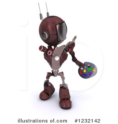 Royalty-Free (RF) Robot Clipart Illustration by KJ Pargeter - Stock Sample #1232142