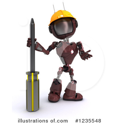 Royalty-Free (RF) Robot Clipart Illustration by KJ Pargeter - Stock Sample #1235548