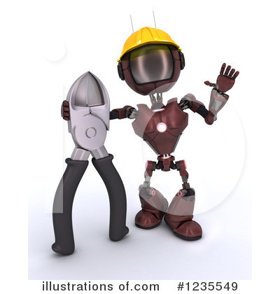 Royalty-Free (RF) Robot Clipart Illustration by KJ Pargeter - Stock Sample #1235549