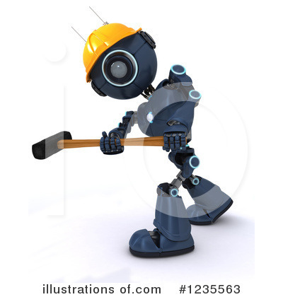 Royalty-Free (RF) Robot Clipart Illustration by KJ Pargeter - Stock Sample #1235563