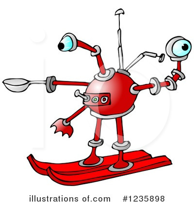 Royalty-Free (RF) Robot Clipart Illustration by djart - Stock Sample #1235898