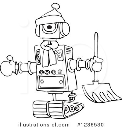 Royalty-Free (RF) Robot Clipart Illustration by djart - Stock Sample #1236530