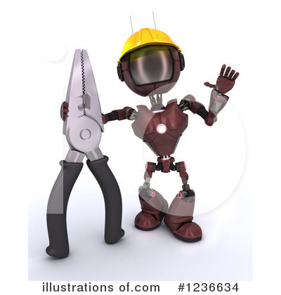 Royalty-Free (RF) Robot Clipart Illustration by KJ Pargeter - Stock Sample #1236634