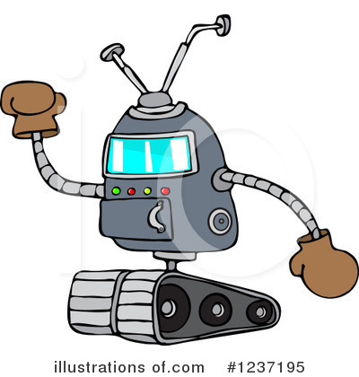 Royalty-Free (RF) Robot Clipart Illustration by djart - Stock Sample #1237195