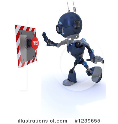 Royalty-Free (RF) Robot Clipart Illustration by KJ Pargeter - Stock Sample #1239655