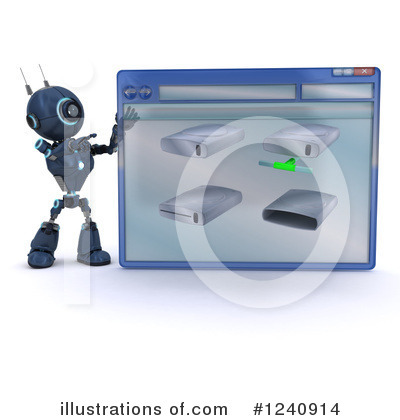 Royalty-Free (RF) Robot Clipart Illustration by KJ Pargeter - Stock Sample #1240914