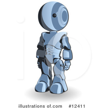 Royalty-Free (RF) Robot Clipart Illustration by Leo Blanchette - Stock Sample #12411