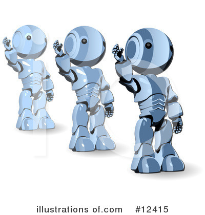 Royalty-Free (RF) Robot Clipart Illustration by Leo Blanchette - Stock Sample #12415