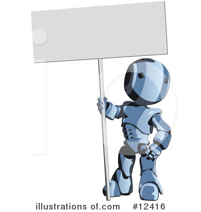 Royalty-Free (RF) Robot Clipart Illustration by Leo Blanchette - Stock Sample #12416