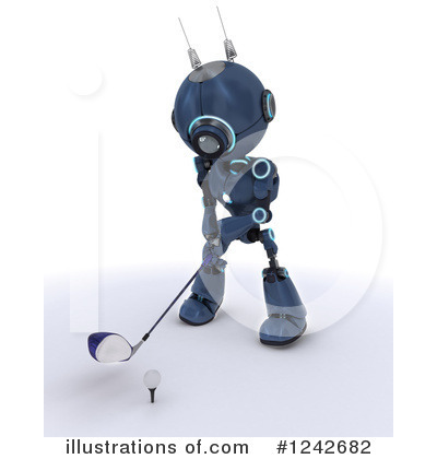 Royalty-Free (RF) Robot Clipart Illustration by KJ Pargeter - Stock Sample #1242682
