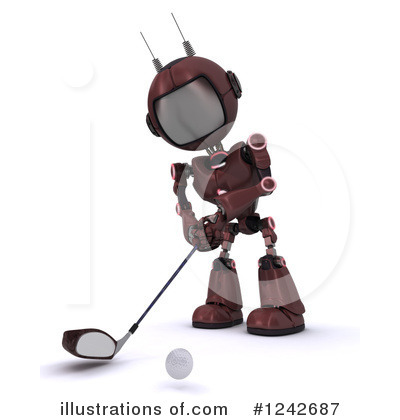 Royalty-Free (RF) Robot Clipart Illustration by KJ Pargeter - Stock Sample #1242687