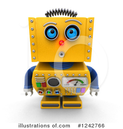 Royalty-Free (RF) Robot Clipart Illustration by stockillustrations - Stock Sample #1242766