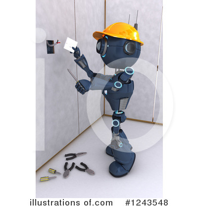 Royalty-Free (RF) Robot Clipart Illustration by KJ Pargeter - Stock Sample #1243548