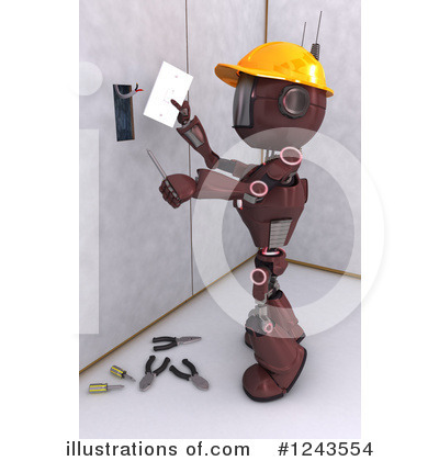 Royalty-Free (RF) Robot Clipart Illustration by KJ Pargeter - Stock Sample #1243554