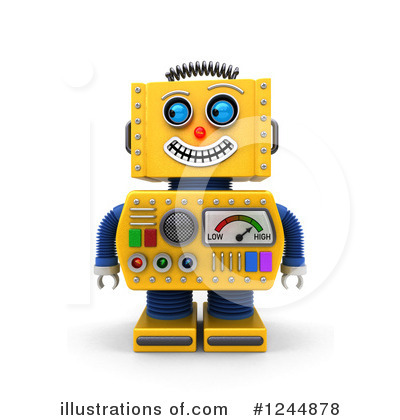 Royalty-Free (RF) Robot Clipart Illustration by stockillustrations - Stock Sample #1244878
