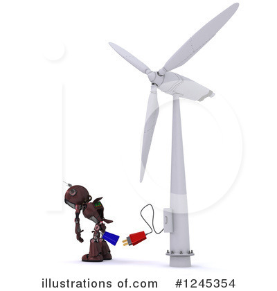 Wind Turbines Clipart #1245354 by KJ Pargeter