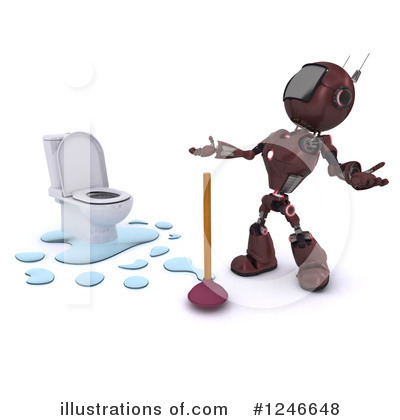 Royalty-Free (RF) Robot Clipart Illustration by KJ Pargeter - Stock Sample #1246648